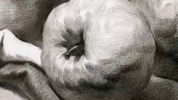 Detailed Depiction of Still Life Sketch Composition