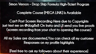 Simon Vernon  course - Drop Ship Formula High-Ticket Program download