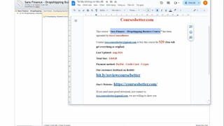 [20$] Sara Finance – Dropshipping Business Course