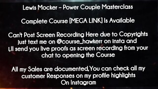 Lewis Mocker  course -  Power Couple Masterclass download