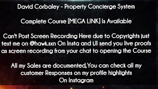 David Corbaley course - Property Concierge System download