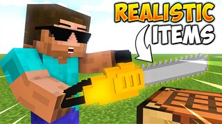 Minecraft But I Can Craft REALISTIC ITEMS!