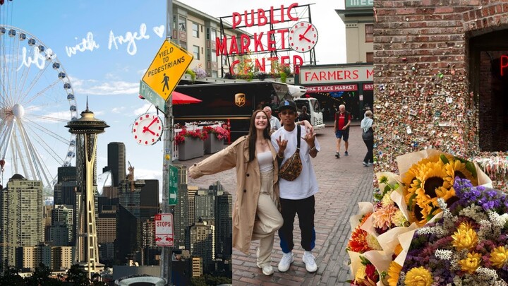 hello seattle ♡ exploring the pike place, gum wall, space needle & the great wheel 🎡