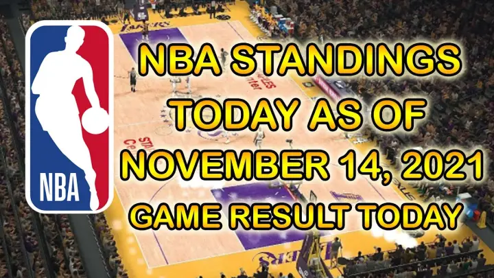 NBA STANDINGS AS OF NOVEMBER 14, 2021/NBA GAMES RESULTS TODAY | NBA REGULAR SEASON 2021-22