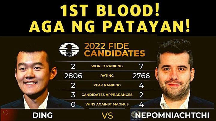 STRONG ATTACK! NA PA RESIGN! Fide Candidates 2022 Ding vs Nepomiactchi Round 1