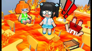 😰Mèo Simmy 24H Thoát Thoát Khỏi "Trường Học Ngập Tràng Lava" |Simmy Mini World|