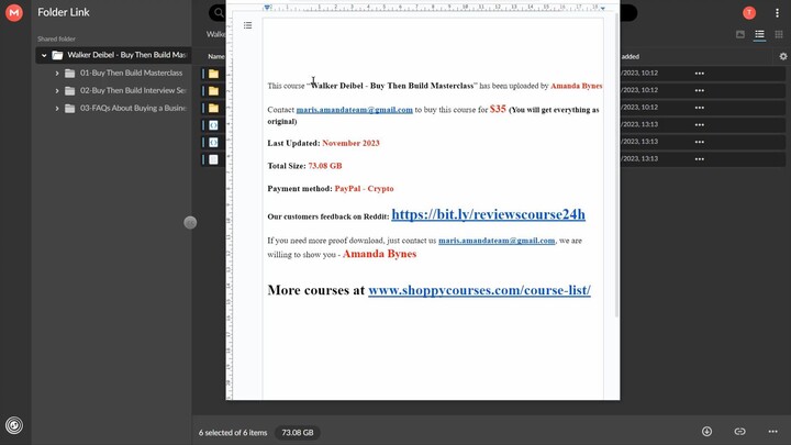 [$35] Walker Deibel – Buy Then Build Masterclass