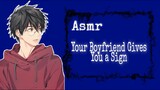 ASMR (ENG/INDO SUBS) Your Boyfriend Gives You a Sign [Japanese Audio]