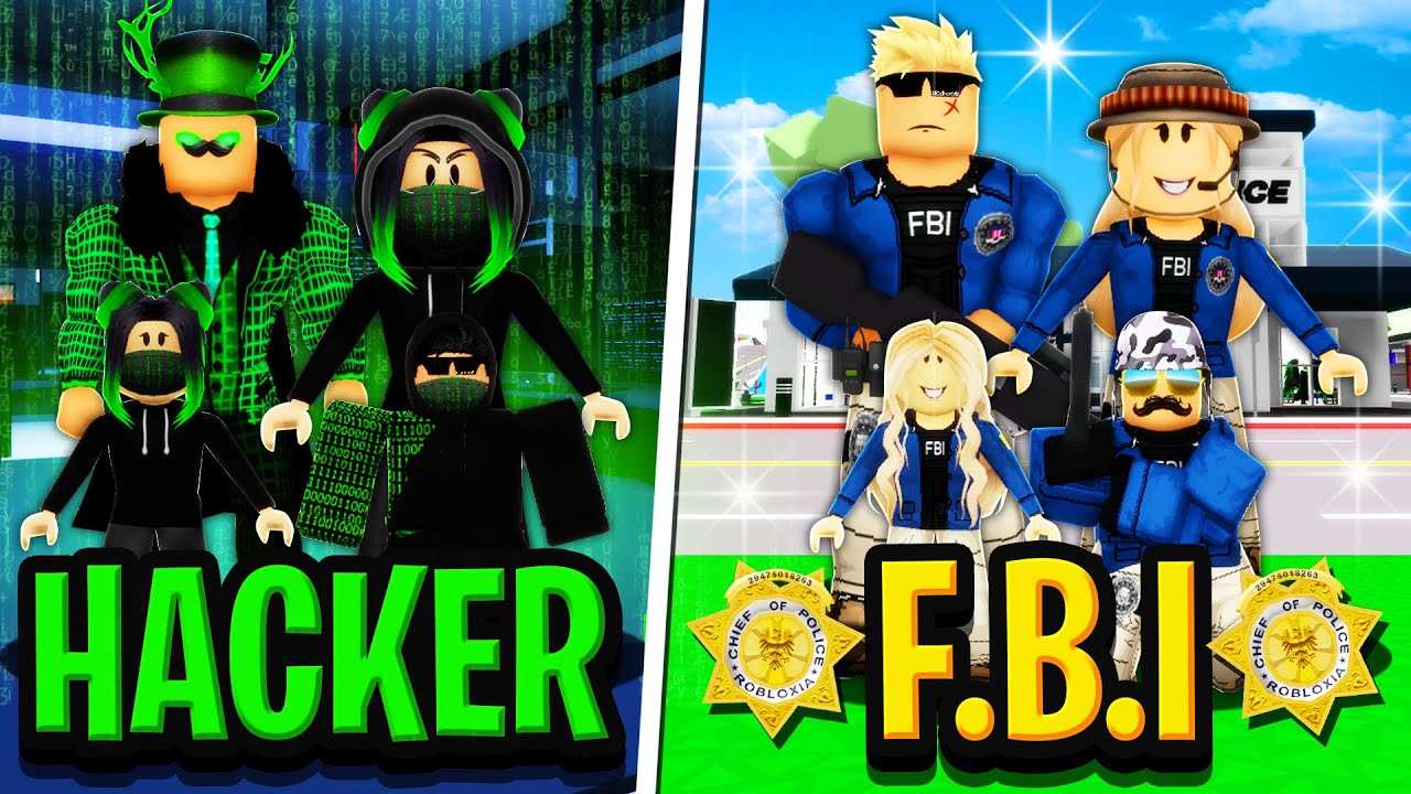 HACKER FAMILY vs FBI FAMILY in Roblox BROOKHAVEN RP!! - BiliBili