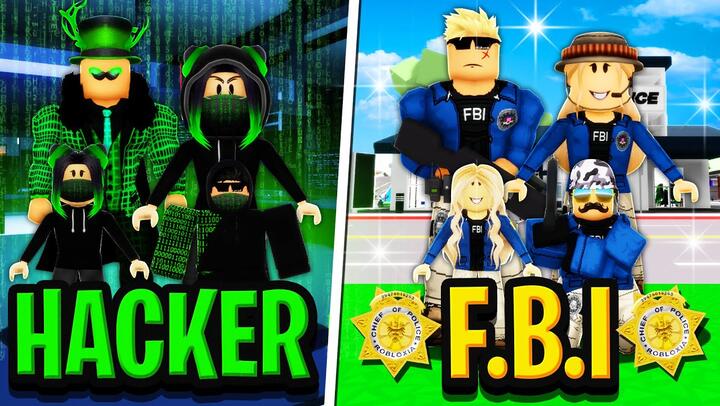 HACKER FAMILY vs FBI FAMILY in Roblox BROOKHAVEN RP!!