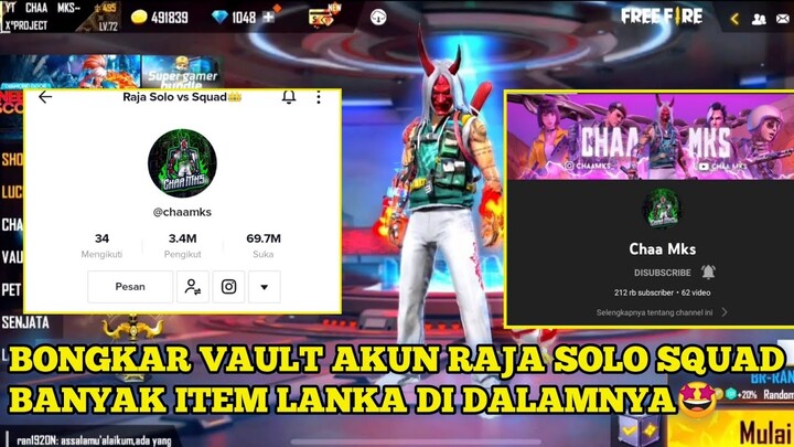 BONGKAR VAULT RAJA SOLO VS SQUAD ISINYA BUNDLE LEGEND SEMUA!!!!😲😲