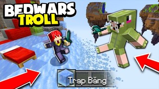 KHANGG HACK TROLL BEDWARS TRAP CÂY CẦU BĂNG HACKER CÙNG NOOB TEAM *KHANGG BEDWARS TROLL NOOB
