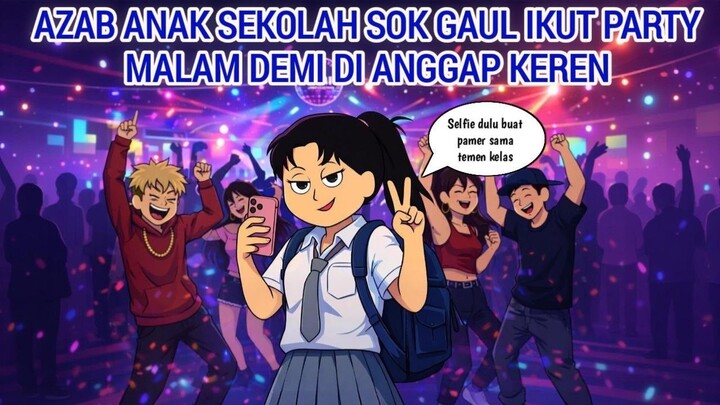 AZAB ANAK SEKOLAH SOK GAUL IKUT PARTY MALAM DEMI DIANGGAP KEREN  ANIMASI AZAB