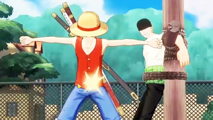 LUFFY MŨ RƠM GIẢI CỨU KIẾM SĨ ZORO THÀNH VIÊN ĐẦU TIÊN BĂNG MŨ RƠM - One Piece Fighting Path Tập 1