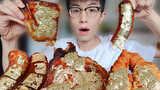 Mengunyah|Makan emas murni 24K! Ayam goreng emas, ayam panggang, dll