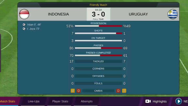 Highlights Indonesia vs Uruguay pro league soccer