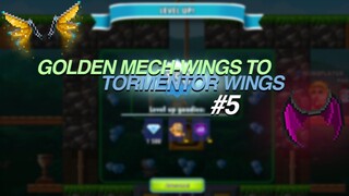 GOLDEN MECH-WINGS TO TORMENTOR WINGS #5 | Pixel Worlds