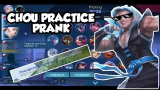 CHOU PRACTICE PRANK ON RANK GAME😂