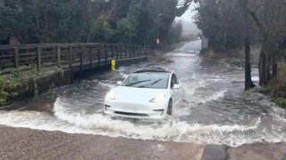Residents living near this road surely won't be bored on rainy days!