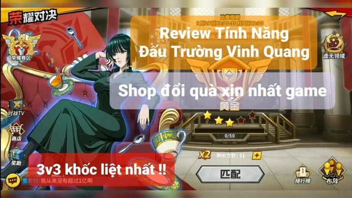 Review Tính Năng Đấu Trường Vinh Quang 3v3 + Shop Giá Trị Nhất Game | One Punch Man: The Strongest
