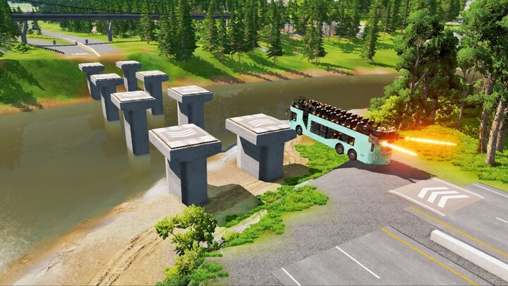 Can we just put the acceleration lane on the bridge piers instead of the bridge deck? Would that wor