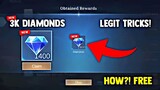 NEW! HOW TO GET 3K GIFT REDEEM DIAMONDS! FREE DIAMONDS! HOW?!LEGIT FREE! | MOBILE LEGENDS 2022