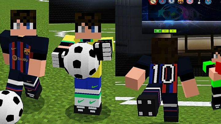 ส่วนเสริมฟุตบอลสำหรับ Minecraft PE ฟุตบอลสำหรับ mcpe