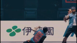 As expected, bboy's creativity is really strong. He rides a bicycle and flies a plane at the same ti