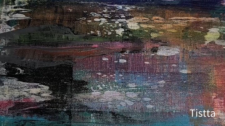 第一次尝试抽象画｜跟着感觉创造色彩Minha primeira pintura abstrata | Criando cores através da intuição