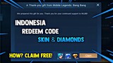 INDONESIA REDEEM CODES SKIN AND DIAMONDS! LEGIT! HOW? | MOBILE LEGENDS 2021