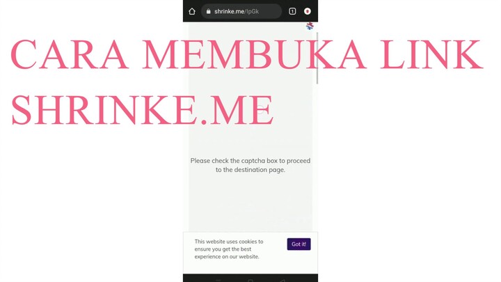 CARA MEMBUKA LINK SHRINKE.ME YANG BENAR DAN TEPAT