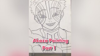 Pt. 1 sketch/outline anime demonslayer fypシ CurameChoreo akaza