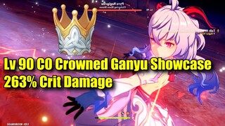 Lv 90 C0 Crowned Ganyu Showcase with 263% Crit Damage vs AR 55 World Bosses