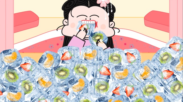 -Empresses in the Palace animation eating show｜An Lingrong's immersive fruit ice cubes~