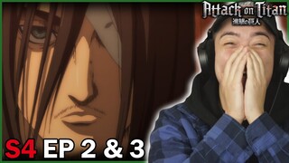 EREN INFILTRATES MARLEY!! || ATTACK ON TITAN SEASON 4: Episode 2 and 3 Reaction