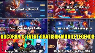 BOCORAN JADWAL RILIS 15 EVENT GRATISAN MLBB APRIL-JUNI 2024! EVENT KOF, JJK, EXORCIST, TOKEN MOSKOV