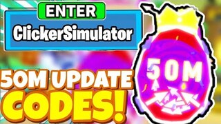 ALL NEW *50M EVENT* UPDATE OP CODES! In Roblox CLICKER SIMULATOR codes 2022