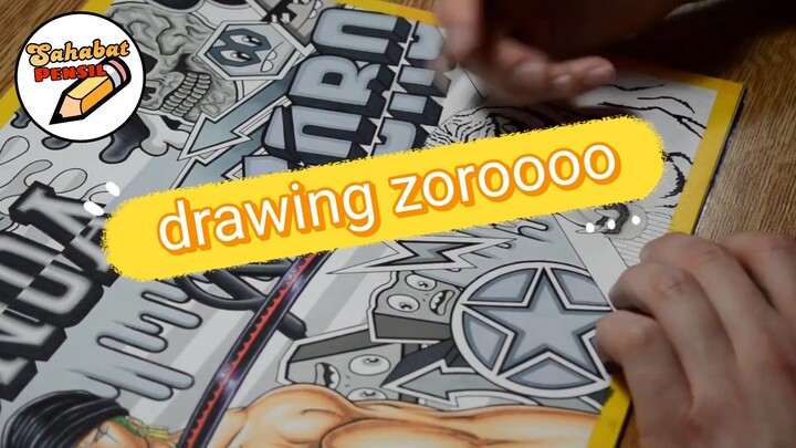 drawing zorrrro one piece
