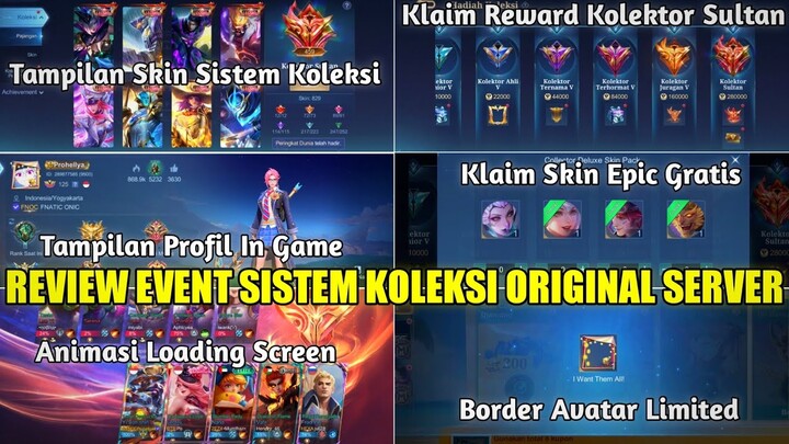 SUDAH RILIS! REVIEW EVENT SISTEM KOLEKSI MLBB ORI SERVER! KLAIM SELURUH HADIAH EVENT SISTEM KOLEKSI