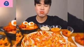 Mukbang kimbap và tokboki phomai #anngon