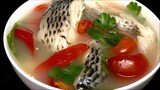 ต้มยำปลานิล Tom Yum Tilapia  (Fish soup recipe) | Thai food