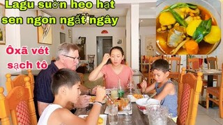 Lagu suờn heo hạt sen đơn giản mà ngon ngất ngây ôxã thích vét sạch tô/cuộc sống pháp/món ăn ngon