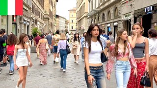 A Walk in Florence,Italy 🇮🇹 || Most beautiful girl and city of Art 4k/60fps