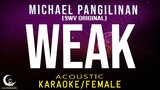 WEAK - Michael Pangilinan( Acoustic Karaoke/Female Key )