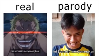 Real Vs Parody Meme Doflamingo Laugh...