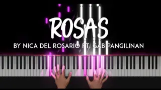 Rosas by Nica del Rosario ft. Gab Pangilinan  piano cover  | lyrics + sheet music