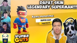 Reaksi Windah Basudara & Poo Panda Mendapatkan Skin Legendary Superman | Stumble Guys Indonesia