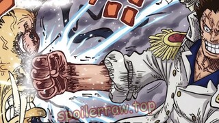 海贼王1165话全图，残响～聚焦神之谷大战终局，罗杰与卡普为终结恶魔化的洛克斯，放下敌对联手作战，两人初攻无效！！！