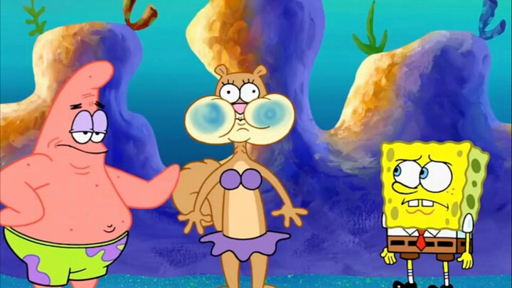 Sandy can actually breathe underwater now, all thanks to SpongeBob!