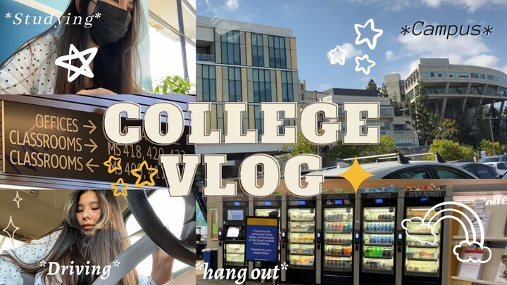 [COLLEGE VLOG] A random college vlog: campus, studying, driving // Đại học ở Mỹ sẽ như thế nào?